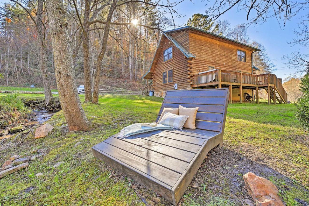 Creekside Bryson City Cabin With Private Hot Tub Villa Exteriör bild